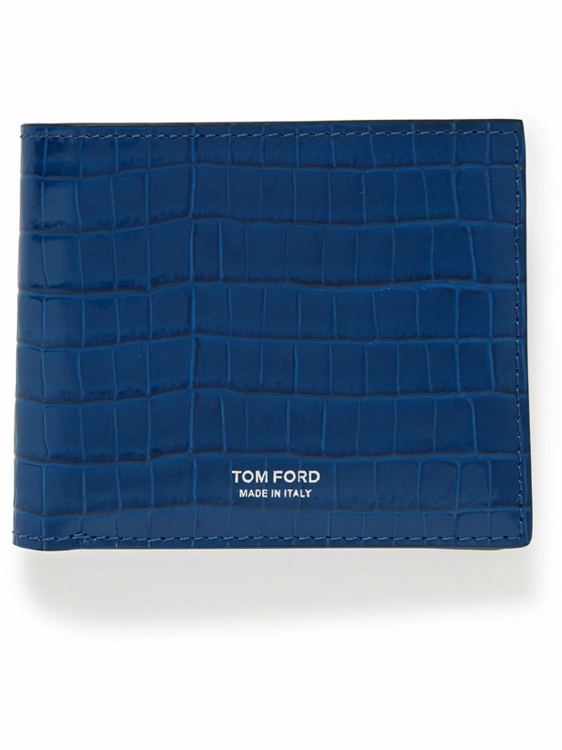 Photo: TOM FORD - Croc-Effect Leather Bifold Wallet