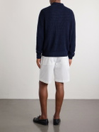 Ralph Lauren Purple label - Silk and Linen-Blend Polo Sweater - Blue