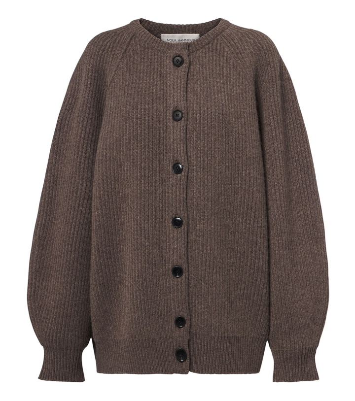 Photo: Nour Hammour Laurel oversized cashmere and wool cardigan