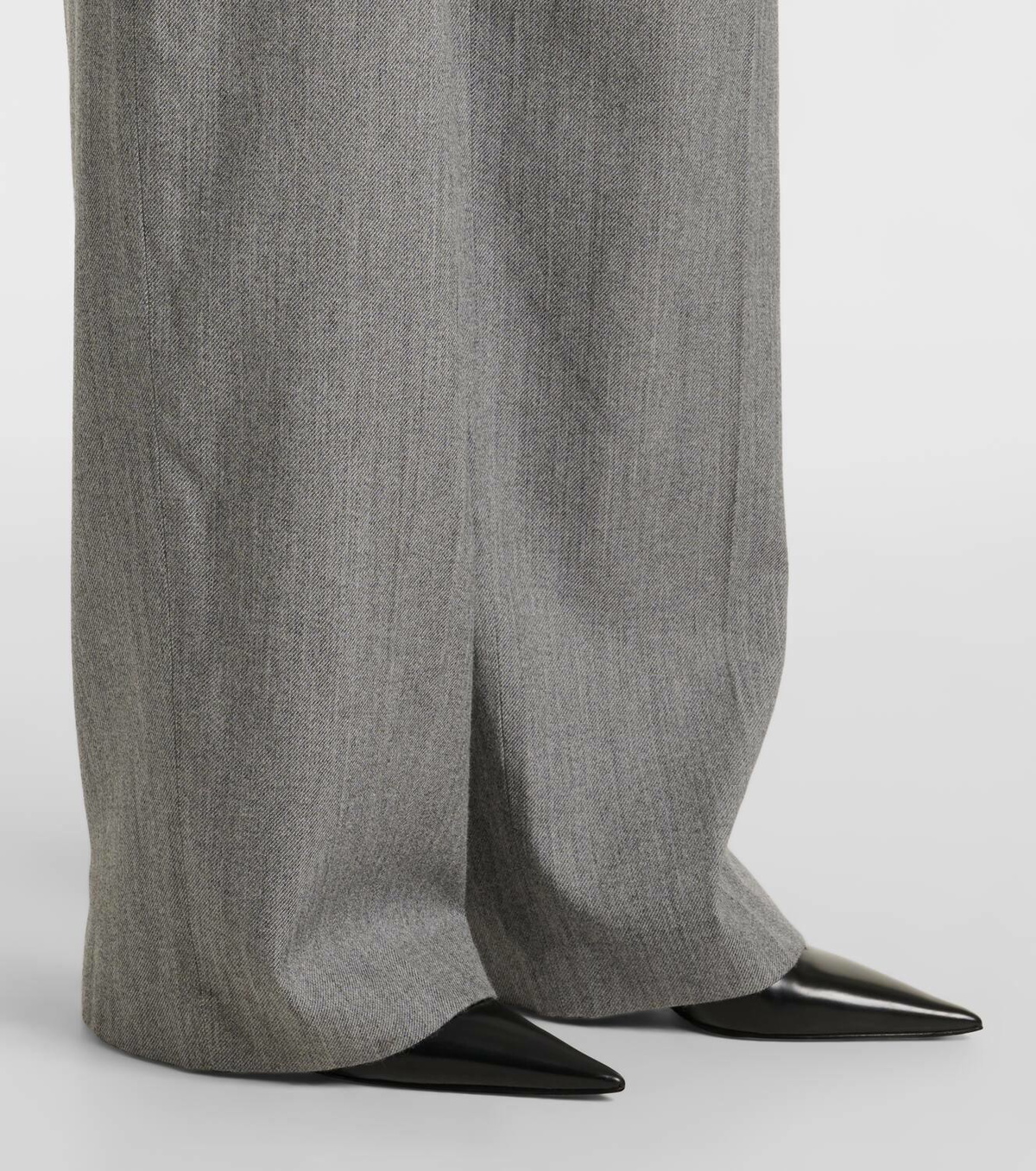 Vince High-rise wool-blend twill wide-leg pants Vince