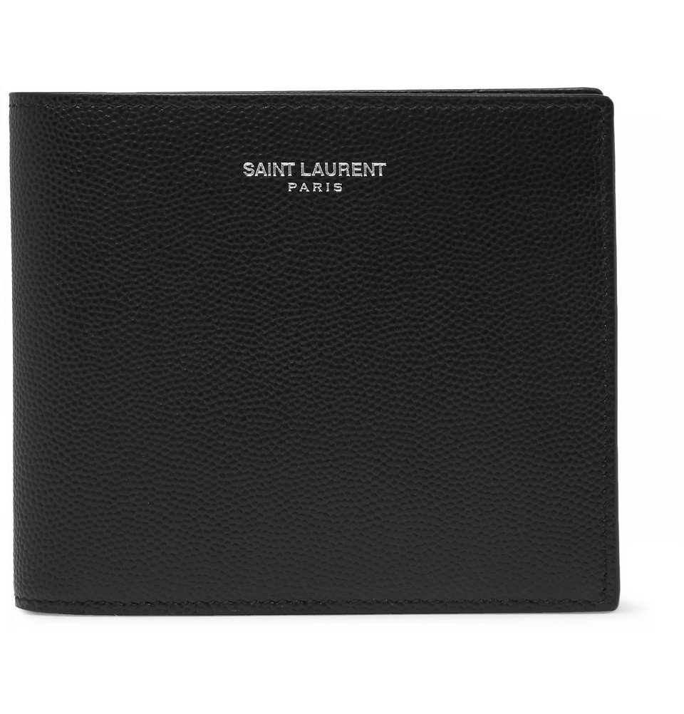 Saint Laurent Black Grained Leather Monogram Bifold Wallet Saint Laurent  Paris