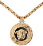 Versace Gold & Black Medusa Biggie Necklace