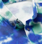 MCQ - Appliquéd Tie-Dyed Cotton-Poplin Shirt - Blue