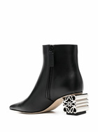 LOEWE - Anagram Leather Heel Ankle Boots