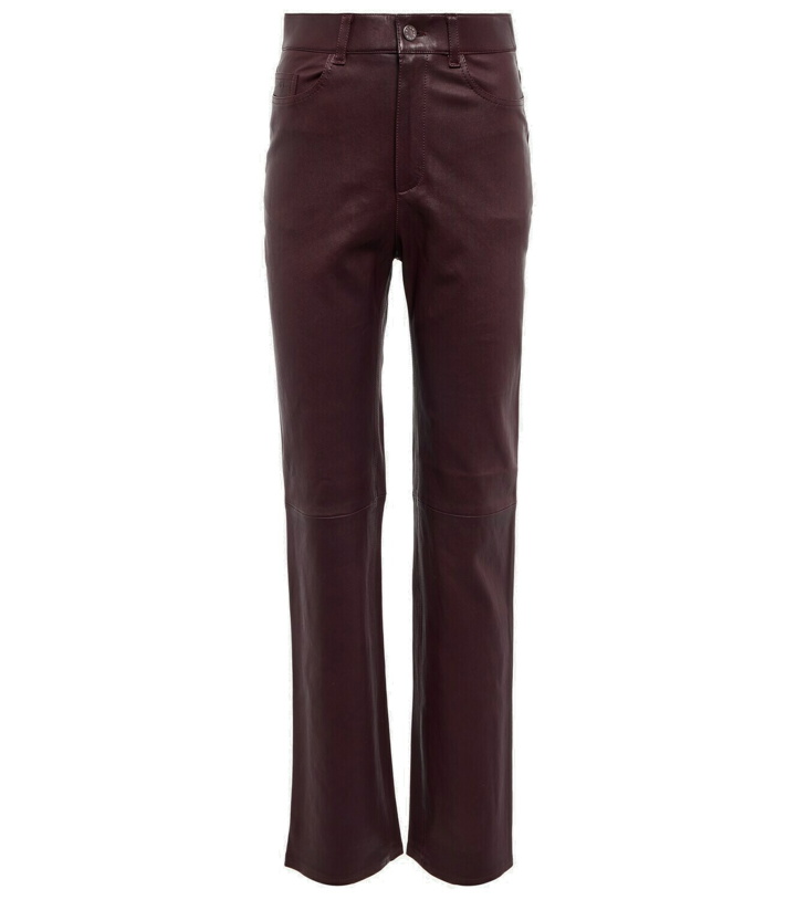Photo: Stouls Terry high-rise straight leather pants