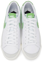 Nike White & Green Blazer Low '77 Vintage Sneakers