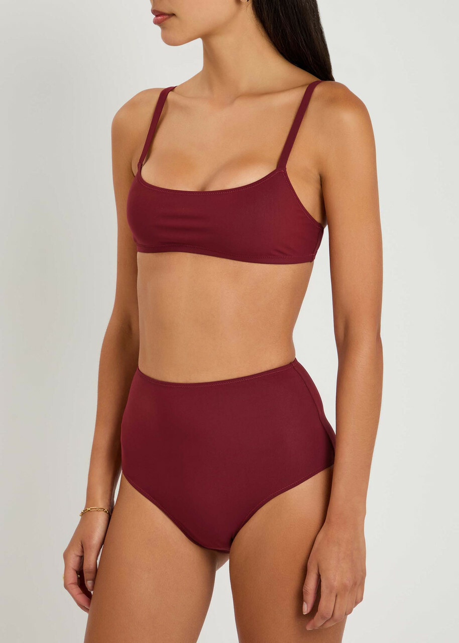 Lido Undici High Waist Bikini Dark Red