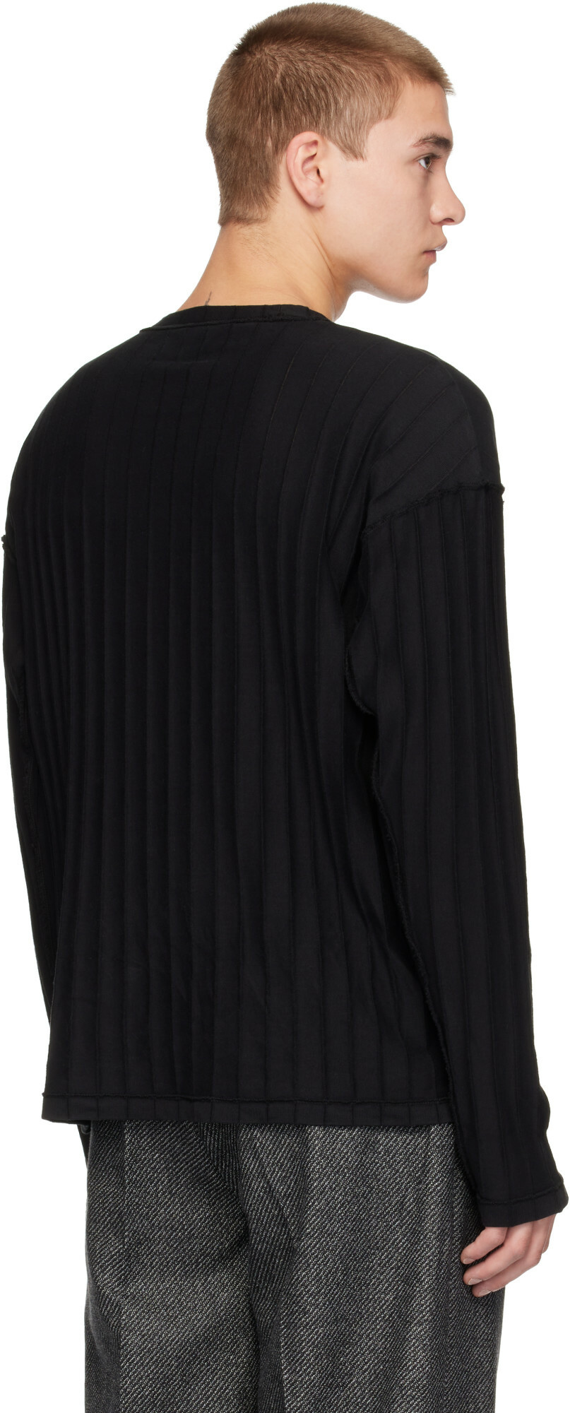 mfpen Black Round Neck Sweater