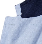 Giuliva Heritage - Alfonso Herringbone Linen Suit Jacket - Blue