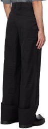 We11done Black Roll-Up Trousers