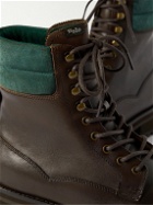 Polo Ralph Lauren - Bryson Suede-Trimmed Leather Boots - Brown