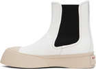 Marni White Leather Pablo Chelsea Boots