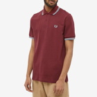 Fred Perry Authentic Men's Reissues Original T in Maroon/White/Ice