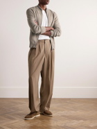 Canali - Slim-Fit Wool and Cashmere-Blend Zip-Up Cardigan - Neutrals