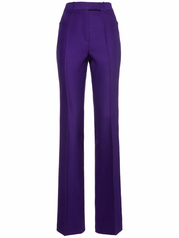 Photo: TOM FORD Wool & Silk Tailored Wide Pants