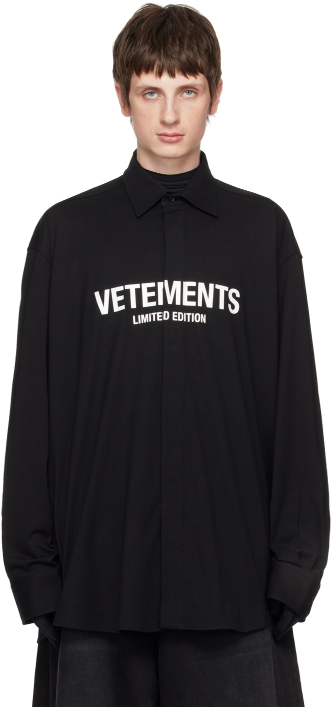 VETEMENTS Black 'Limited Edition' Shirt Vetements