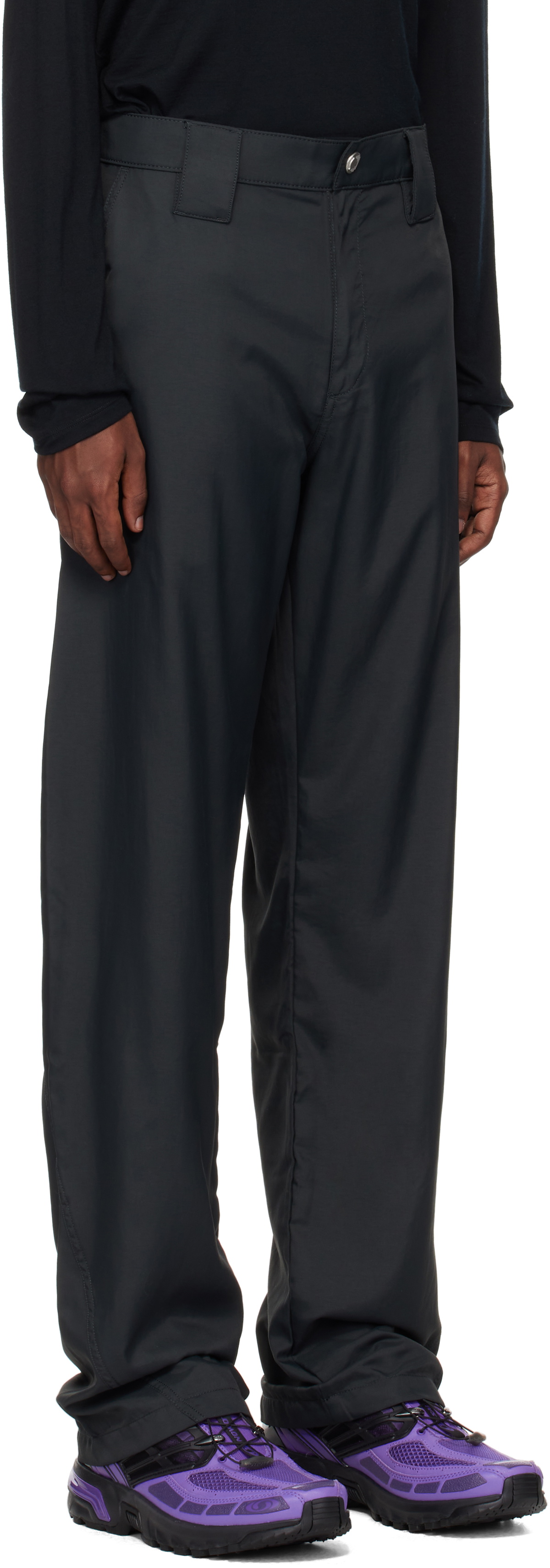 AFFXWRKS Gray Curved Trousers
