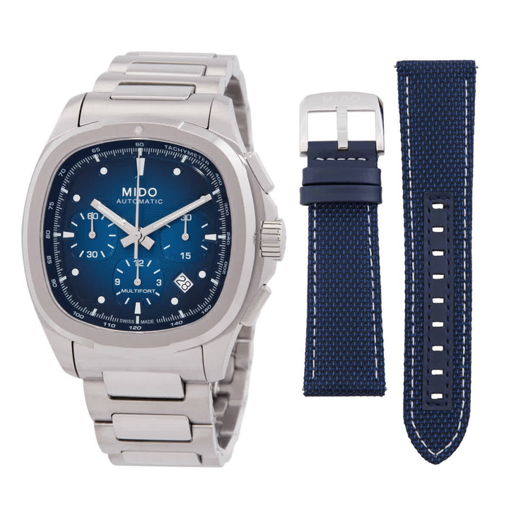 Photo: Mido Multifort TV Chronograph Automatic Blue Dial Watch M049.527.11.041.00