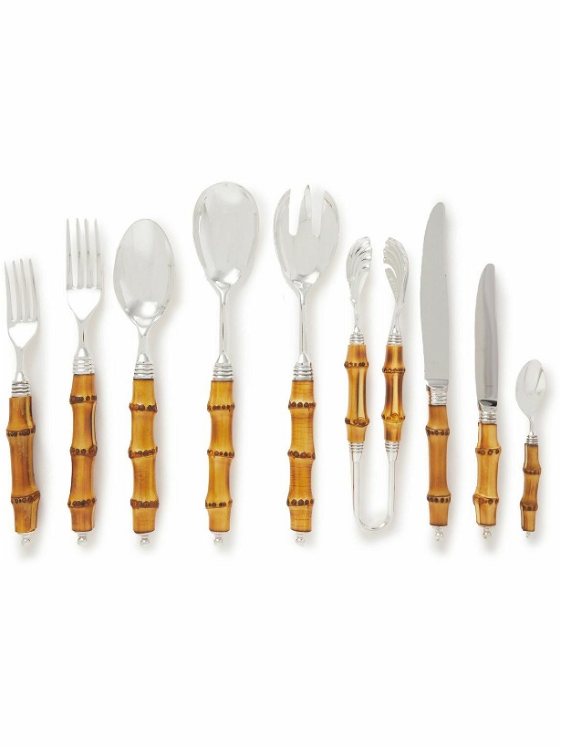 Photo: Buccellati - Tahiti Sterling Silver and Bamboo Cutlery Set