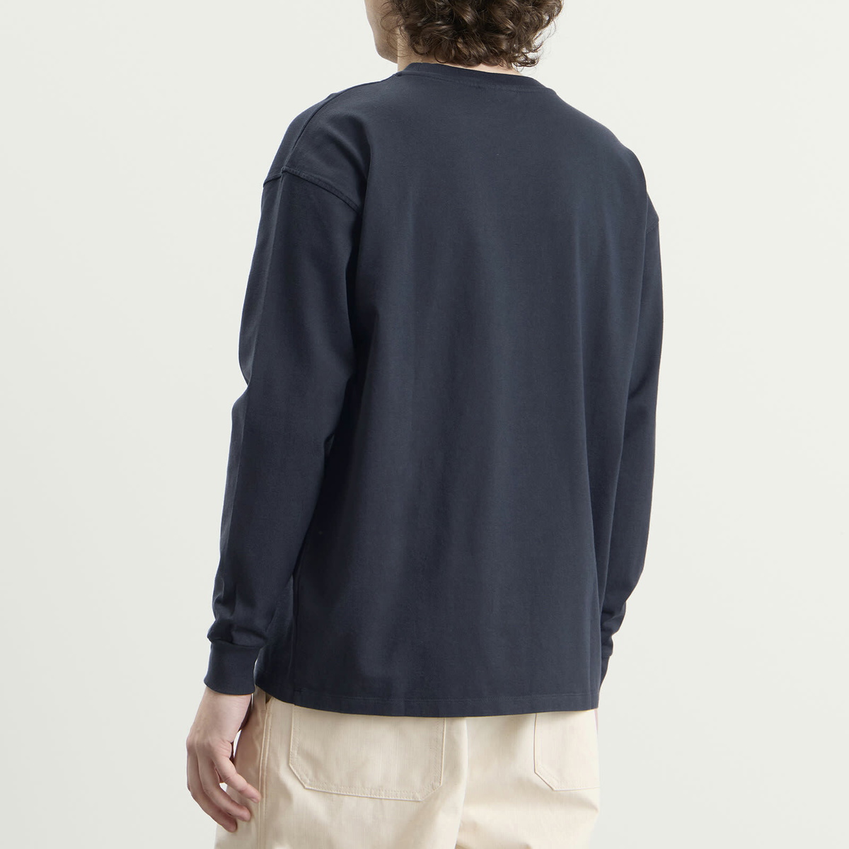 Drôle de Monsieur Men's Drôle Belissima Long Sleeve T-shirt in Navy