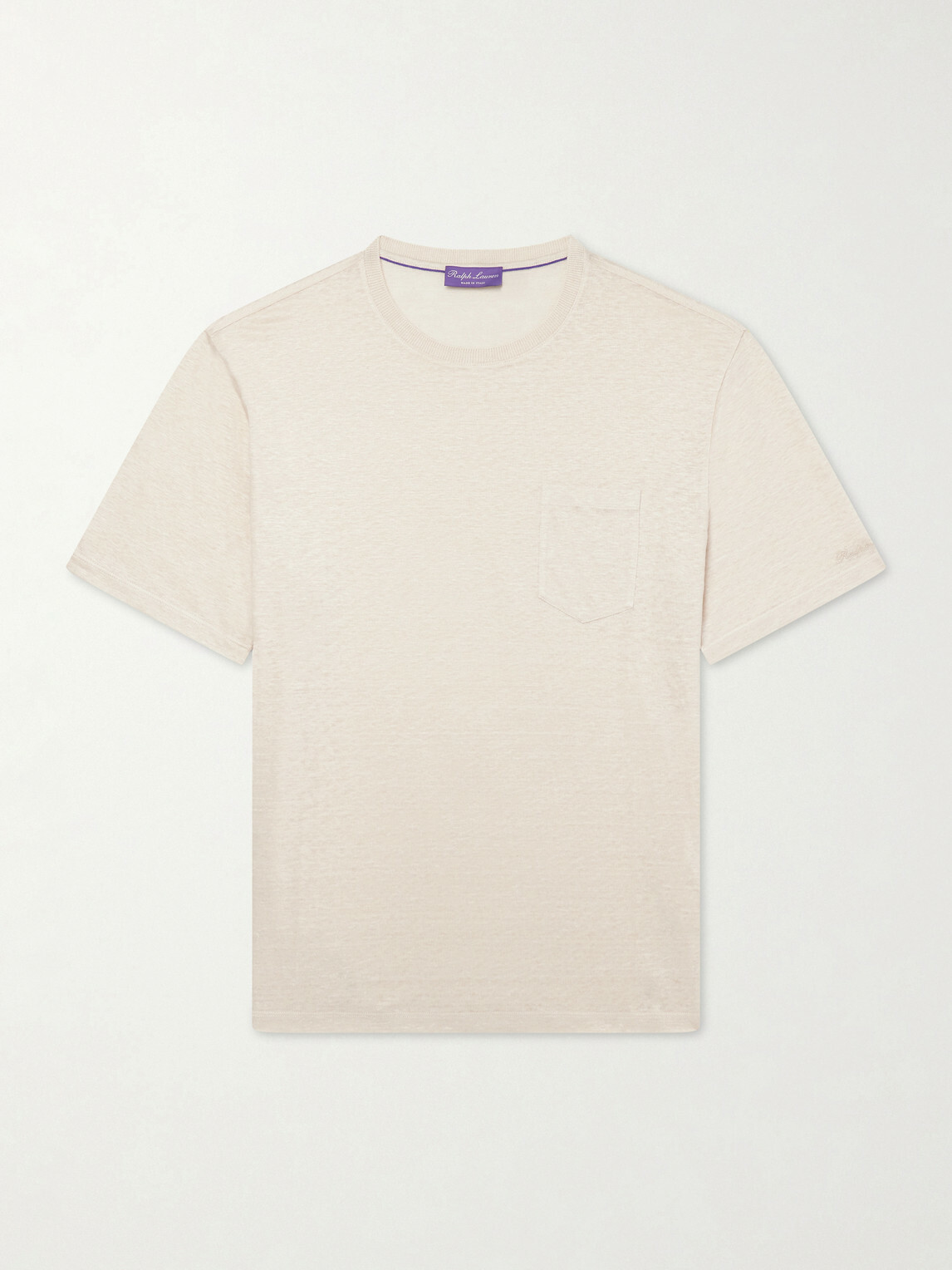 Ralph Lauren Purple label - Linen-Jersey T-Shirt - Neutrals