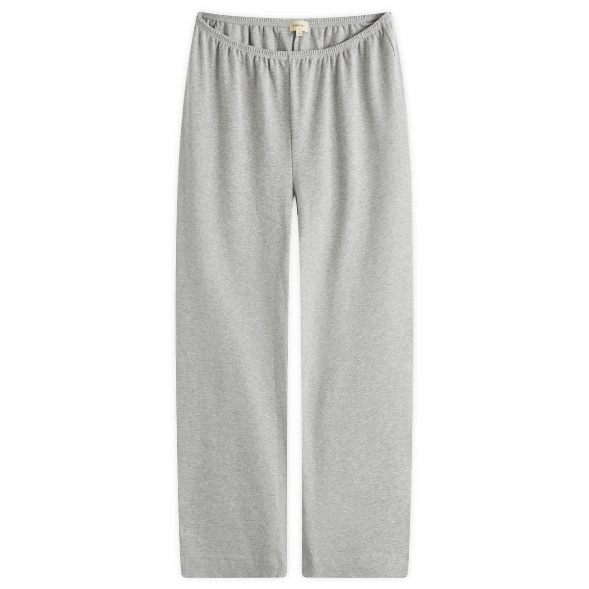 DONNI. Women's Baby Rib Scallop Pant in Heather Grey