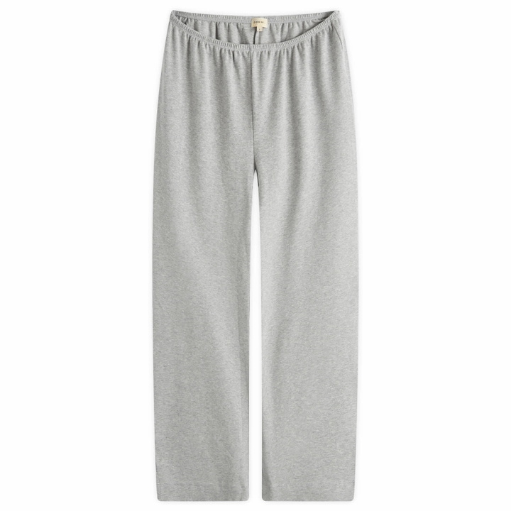 Photo: DONNI. Women's Baby Rib Scallop Pant in Heather Grey