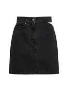 MSGM - Cotton Denim Mini Cutout Skirt