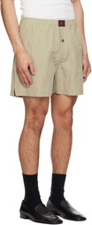 WILLY CHAVARRIA Taupe Willy Woven Boxer Shorts