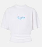 Balenciaga Logo cotton jersey top