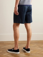 Kingsman - Pleated Cotton-Blend Twill Shorts - Blue