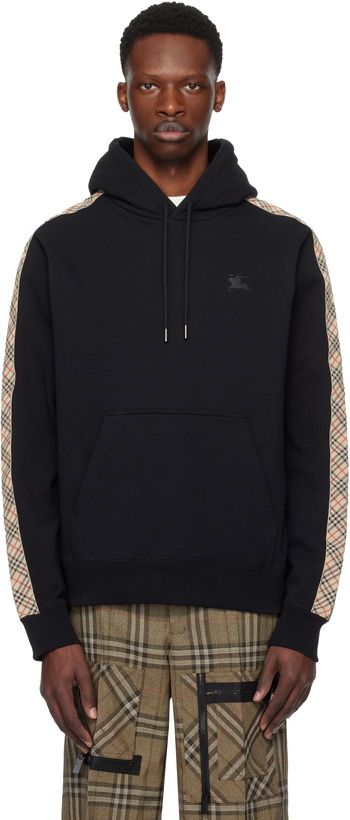 Photo: Burberry Black Check Tape Hoodie