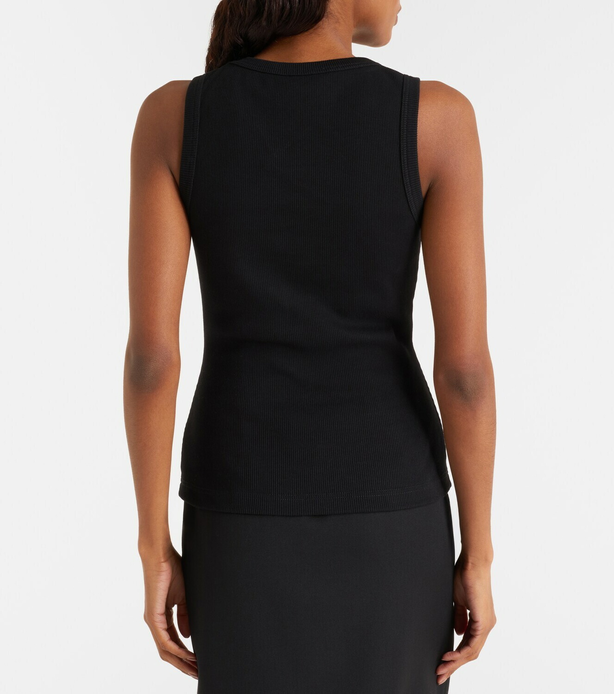 McQueen Logo ribbed-knit tank top