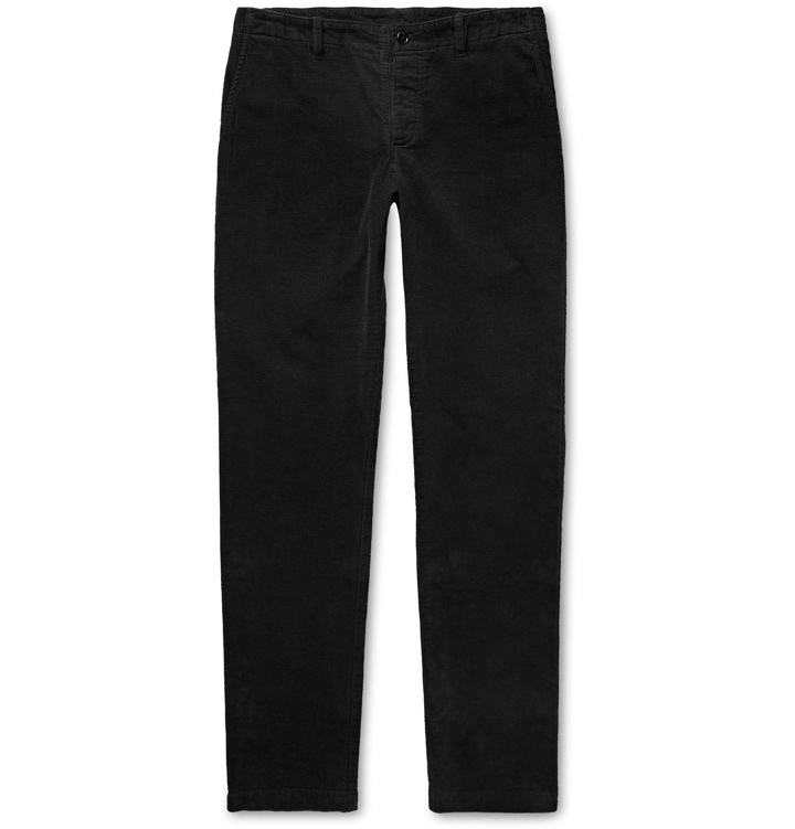 Photo: YMC - Black Déjà Vu Tapered Garment-Dyed Waffle-Knit Cotton Trousers - Black