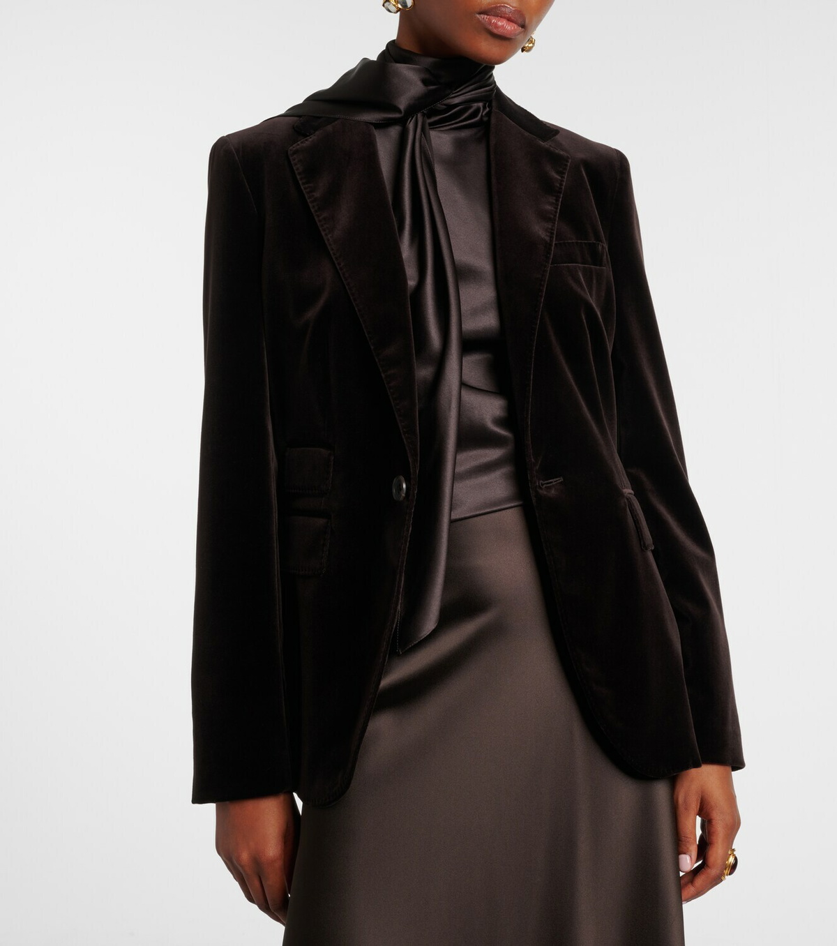 Ralph Lauren Collection Cotton-blend velvet blazer