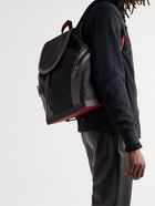 CHRISTIAN LOUBOUTIN - Explorafunk Leather-Trimmed Logo-Jacquard Coated-Canvas Backpack