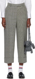 Thom Browne Black & White High Waisted Straight Leg Trousers