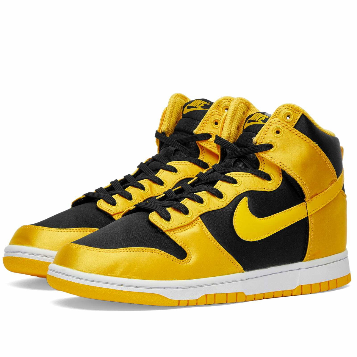 Nike Women's W Dunk High Sneakers in Black/Varsity Maize White Nike