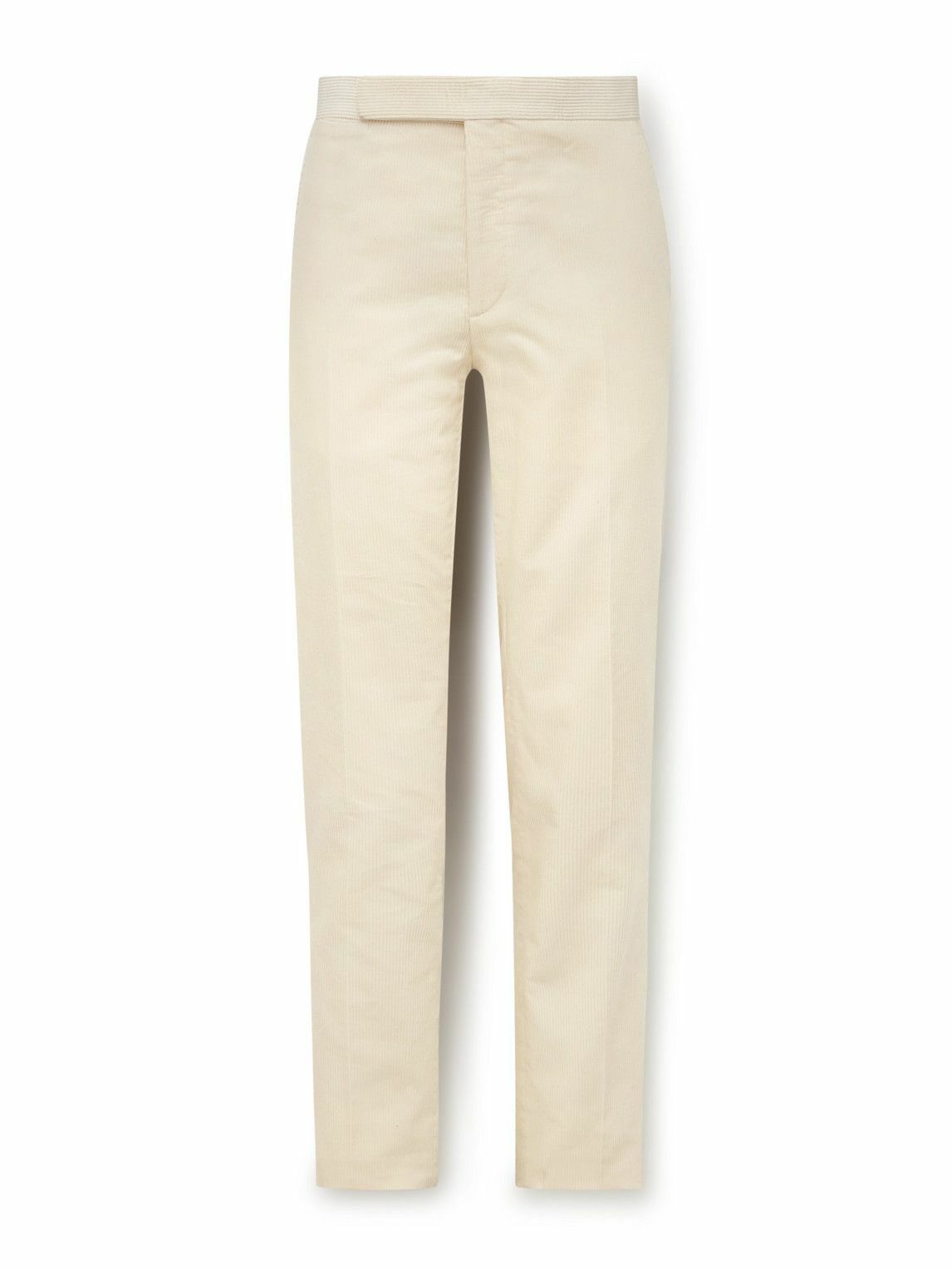 Ralph Lauren Purple label - Gregory Straight-Leg Cotton-Corduroy Trousers - Neutrals