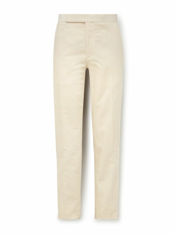 Photo: Ralph Lauren Purple label - Gregory Straight-Leg Cotton-Corduroy Trousers - Neutrals