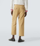 Bode Feather Runner cotton straight pants