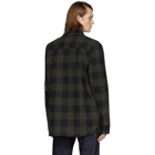 Bottega Veneta Khaki and Black Check Overshirt