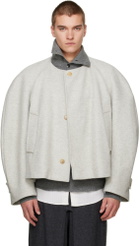Hed Mayner Gray Herringbone Coat