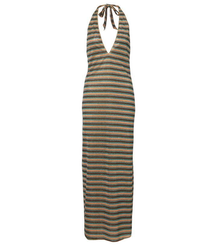 Photo: Oséree Lumière striped halterneck maxi dress