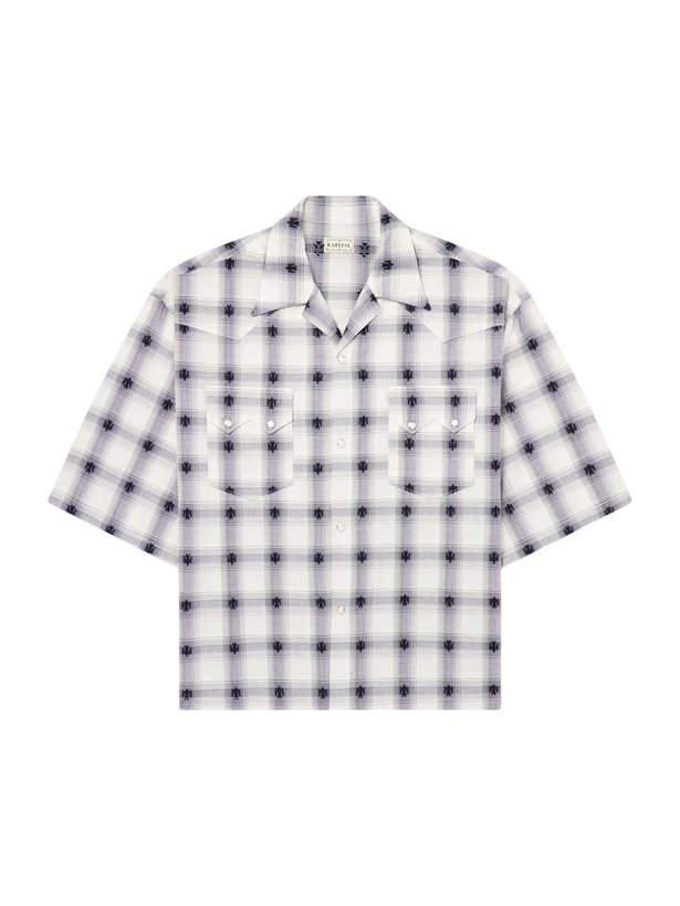 Photo: KAPITAL - Camp-Collar Checked Cotton Western Shirt - Black