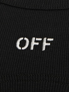 OFF-WHITE Off Stamp Cotton Blend Rib Dress