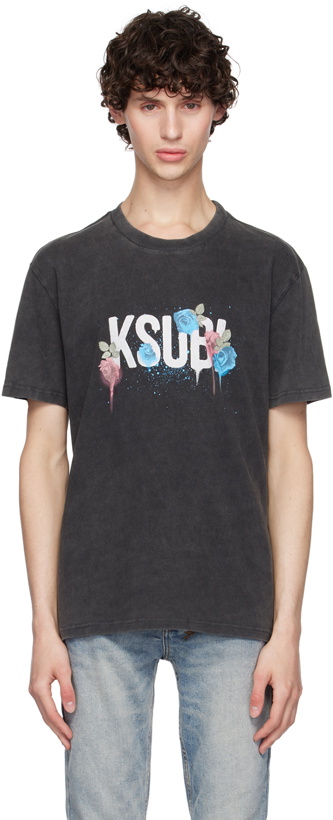 Photo: Ksubi Gray Graff Rose Kash T-Shirt