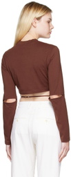 Jacquemus Brown Le Papier ‘Le T-Shirt Pino’ Long Sleeve T-Shirt