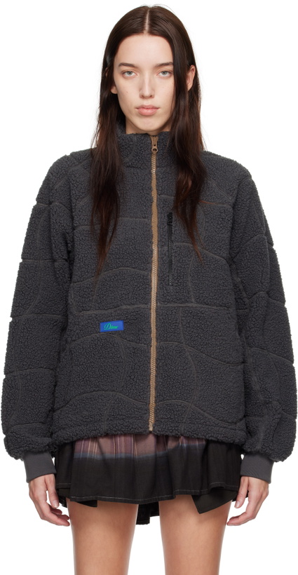 Photo: Dime Gray Coverstitch Sherpa Fleece Jacket