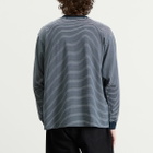 Danton Men's Long Sleeve Stripe T-Shirt in Green/White Stripe